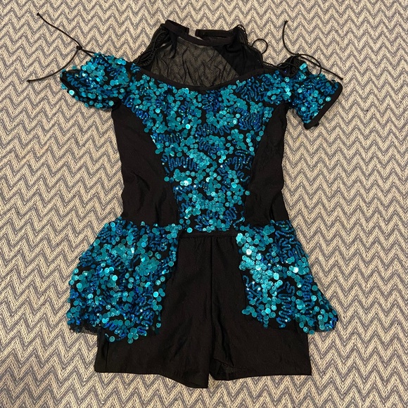 A Wish Come True Dance Costume Me & You with Blue Sequined Detailing - Picture 4 of 12